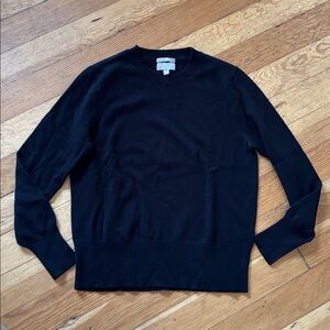J crew classic cashmere crewneck sweater black size small nwot